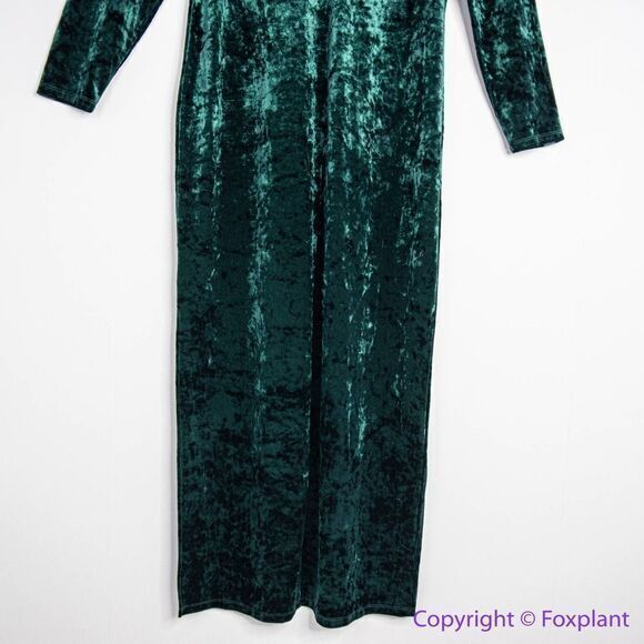 Eloquii dark green Crushed Velvet Dress, 18 - Picture 12 of 15